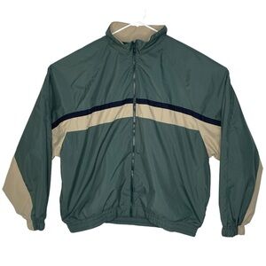 VTG Champion Windbreaker Jacket Mens Size XL Olive Green